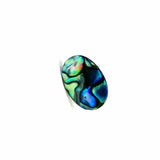 Blue Green Stud Oval Mother of Pearl Earrings