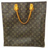 LOUIS VUITTON Sac Plat Vintage Coated Canvas Brown Monogram Made in Italy Tote