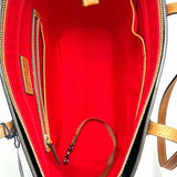 Dooney & Bourke Wexford Black Contrast Stitching Leather Tote