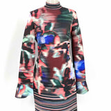 Clover Canyon Ikat Women's Multi-Color Size L sheath Abstract Dress