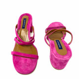 Margaux Women's Pink Size 38/8 Block Heel Suede Pumps