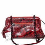 REBECCA MINKOFF Mason Red Zip Snake Clutch