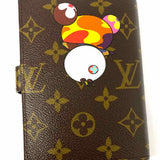 LOUIS VUITTON 2004 Panda Small Agenda Takashi Murakami Brown Monogram Wallet