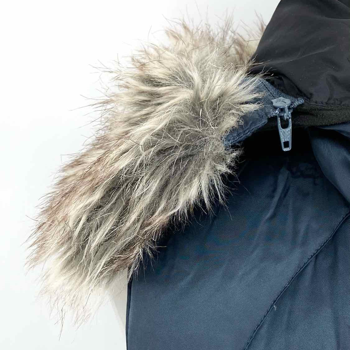 The North Face Women's Navy Puffer Fur Lined Size S Vest