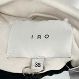 IRO Women's Cream Size 38/6 Asymmetrical Leather Moto Jacket