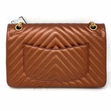 Chanel 2018-19 2.55 Reissue Medium Large Bronze Chevron Calfskin Shoulder Bag