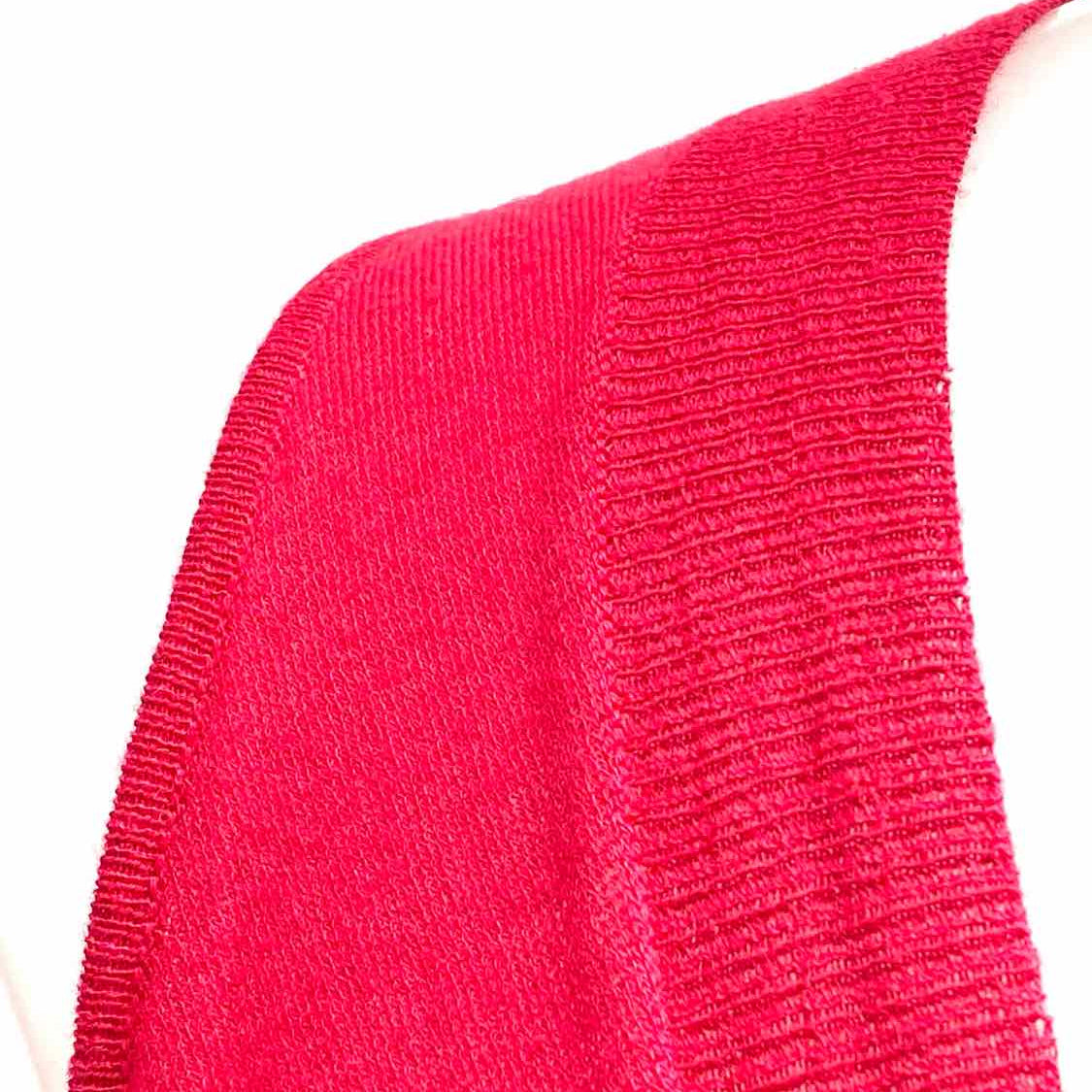 Max Mara Women's Red Size M 2 Piece Knit Wrap Sleeveless