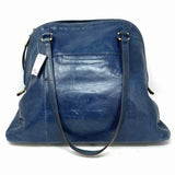 HOBO INTERNATIONAL Delaney Blue Zip-Around Leather Tote