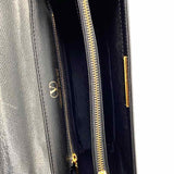 VALENTINO GARAVANI Vintage Black Top Handle Pebbled Leather Satchel