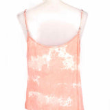 LACAUSA Women's salmon Size XS Spaghetti Strap Tie Dye Sleeveless