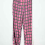 maeve Women's Pink Size 6 Wide Leg Plaid Pants