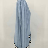 Karl Lagerfeld Women's Blue Size S Button Down Ribbed Cardigan