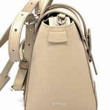 Senreve Mini Maestra Taupe Convertible Pebbled Leather Crossbody