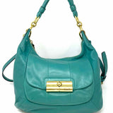 Coach Kristin Teal Hobo Leather Satchel