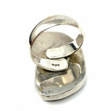 Estate size 7 925 Sterling Silver Chunky Druzy Ring