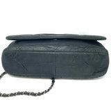 Chanel 2010-11 Glint Iridescent Charcoal Flap Leather Made in Italy Shoulder Bag