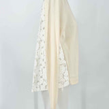 W by Worth Women's Cream Size M Lace Sweater