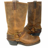 FRYE 12R O-Ring Harness Women's Brown Size 7 Leather Riding Boots