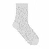 7DAYSSOCKS Women's White Cotton/Spandex Sheer Lace Socks
