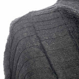 Eileen Fisher Women's Black Size XL Open Front Wool Ribbed Cardigan