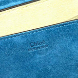 Chloe 2017 Drew Medium Cerulean Saddle Bag Suede Crossbody
