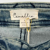 camellia Women's Blue Size L Wide Leg Pants