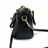 Coach Black Boston Saffiano Leather Satchel