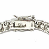 PAS 925 Sterling Silver Tennis 7.5" Crystal Bracelet