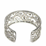 Estate 925 Sterling Silver 7" Filigree Bangle