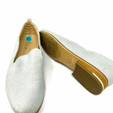 Dr. Scholl's Women's Silver Size 7.5 Round Toe Sparkle Flats