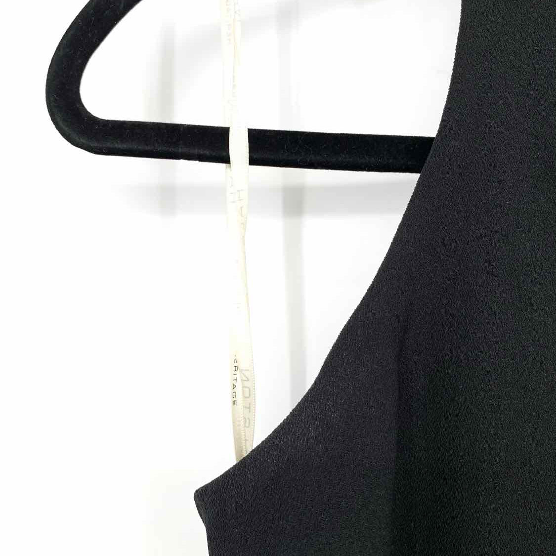 HALSTON HERITAGE Women's Black Size 0/XS Sleeveless Wide Leg Jump Suit