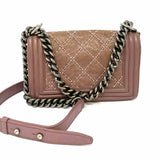 Chanel 2015/16 Small Boy Bag Mauve Flap Studded Crossbody