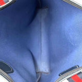 Gucci Coated Canvas Navy White GG Web Detail Tote