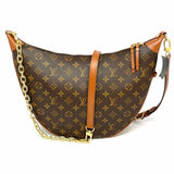 LOUIS VUITTON 2025 Loop Hobo Brown Crescent Monogram Shoulder Bag