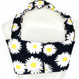 Year of Ours Women's Black/White/Yellow Size XS Crop Flower Sleeveless