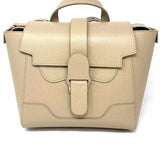 Senreve Mini Maestra Taupe Convertible Pebbled Leather Crossbody