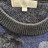 ANATOMIE Wylie Women's Black Navy Size L Crew Neck Camoflage Sweater