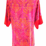 W by Worth Women's Red Pink Size S Boatneck Floral Short Sleeve Top