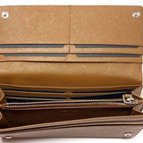Prada Brown Accordion Saffiano Leather Wallet