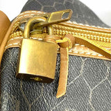 Christian Dior Coated Canvas Dark Brown Monogram Honeycomb Duffle Bag