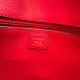 Lauren Ralph Lauren Red Pebbled Leather Tote