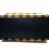 Fendi Sunshine Canvas Brown Jacquard Gingham Tote