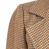 Saint Laurent Women's Brown Size 34/XS Wool Houndstooth Vintage Blazer