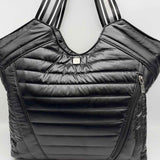 Think Royln Puzzle Black Puffer Tote w/ Pouch