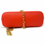 Senreve Mini Atlas Pochette Red Shoulder Pebbled Leather Clutch