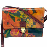 Patricia Nash Lanza Multi-Color Flap Floral Leather Crossbody