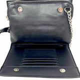 Steve Madden Black Zip Wallet Vegan Saffiano Leather Crossbody