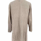 Eileen Fisher Women's Beige Size M Button Down Cotton 3/4 Sleeve Long Sleeve