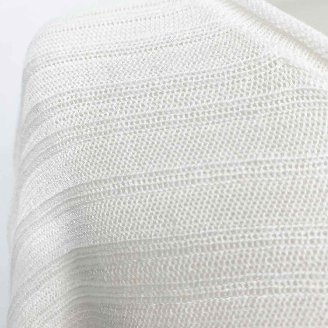 Eileen Fisher Women's White Tencel Ribbed Size S Long Sleeve
