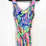 Lilly Pulitzer Women's Multi Size M Sleeveless leaves Romper